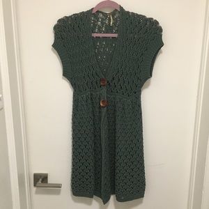 Free People green flowy vest